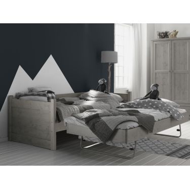 Alta Bedbank met jump-up bed, Stone Grey