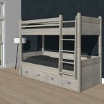 Alta Stapelbed met 4 laden Stone Grey