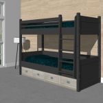 Alta Stapelbed met 4 laden Antra-Stone