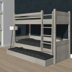 Alta Stapelbed met jump-up bed, Stone Grey