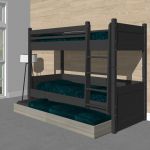 Alta Stapelbed met jump-up bed, Antra-Stone