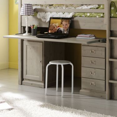 Alta Bureau onder halfhoogslaper Stone Grey