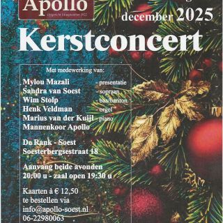 Kaartverkoop Kerstconcerten Mannenkoor van start!