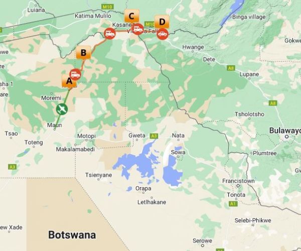 Groepsreis Botswana en Victoria Falls