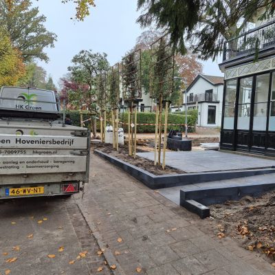 Tuinaanleg bij monumentaal pand Hilversum