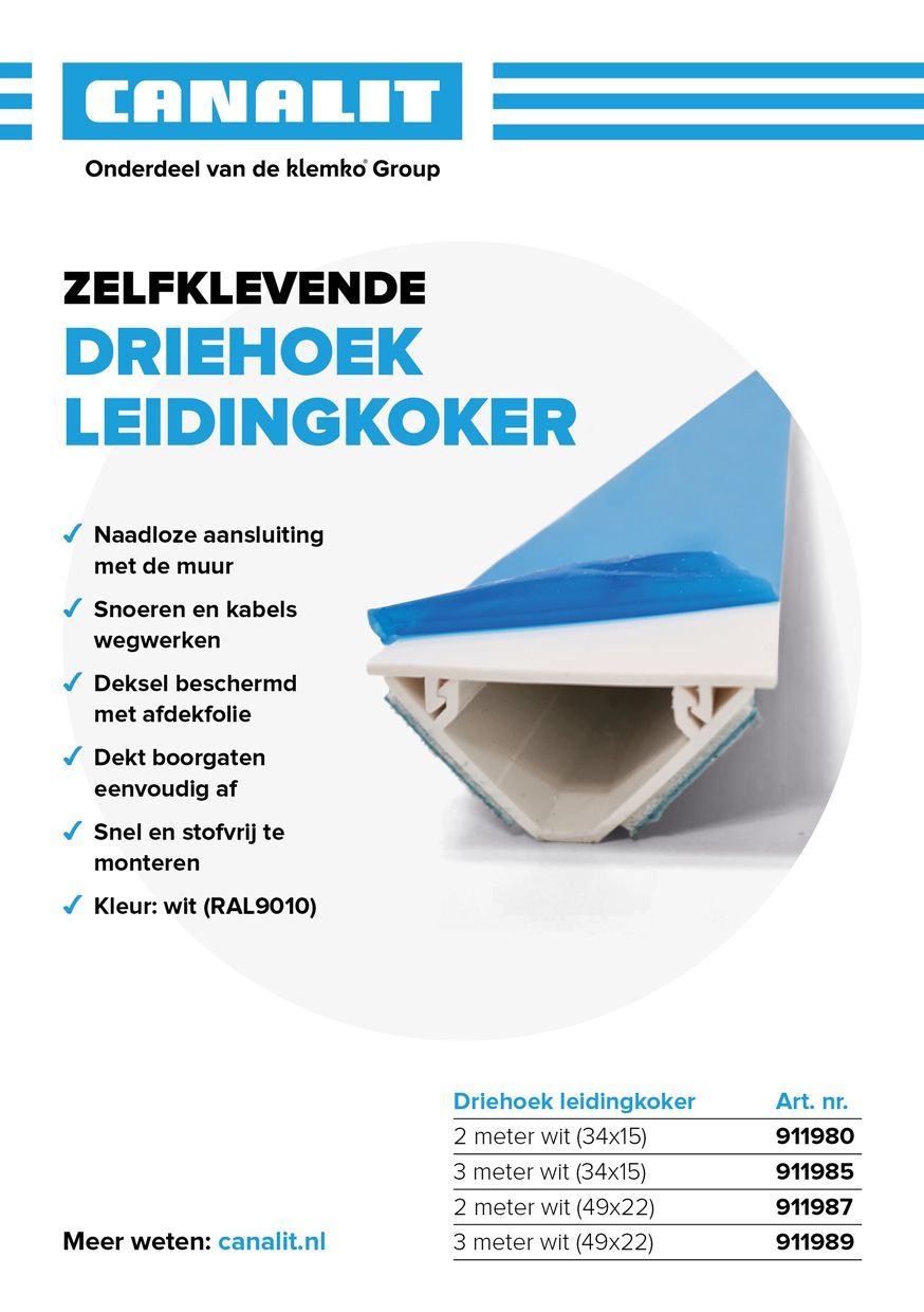 Canalit Driehoek leidingkoker