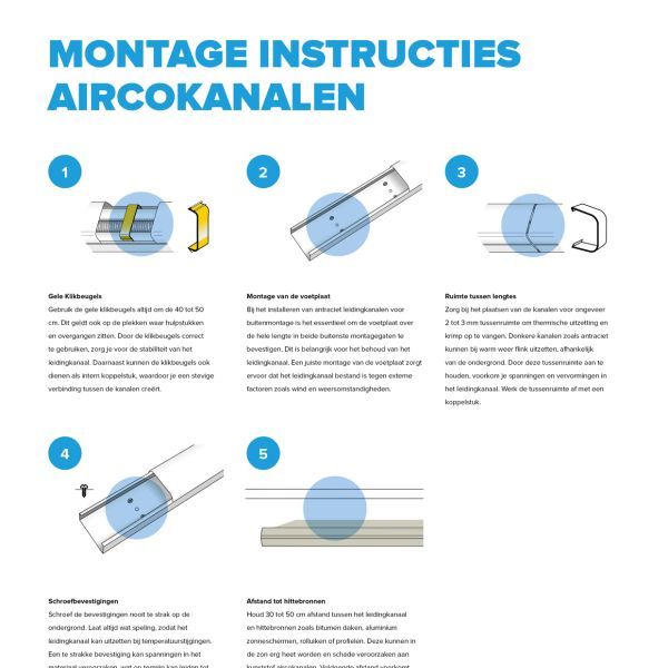 Montage instructies aircokanalen