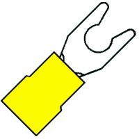 Geïsoleerde Klemvorkkabelschoen M5 voor draad 4,0-6,0 mm²