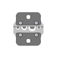 Wezag inzetmatrijs voor ongeïsoleerde kabelschoenen, 0,1 - 10,0mm²