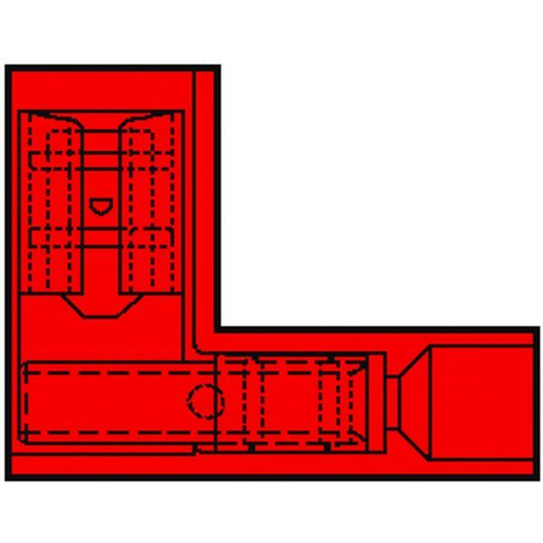 Klemko haakse vlakstekerhuls geïsoleerd 6,3mm voor 0,5-1,5 mm² | 156146