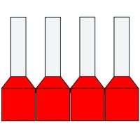 Klemko geïsoleerde adereindhuls op band rood 1 mm² penlengte = 8mm in DIN kleur 500 stuks | 728080