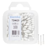 Klemko blister geïsoleerde adereindhulzen 0,5 mm² standaard type wit penlengte 8mm 100 stuks | 720025