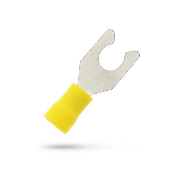 Geïsoleerde Klemvorkkabelschoen M6 voor draad 4,0-6,0 mm²