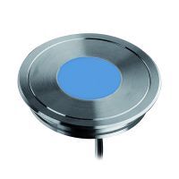 Titus vloerspot, 12V, blauw, 0,25W, 45mm, PUR kabel, IP68, RVS316