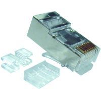 Klemko RJ45 connector 8 polig 8 contacten rond soepele afgeschermd Cat6A | 182102