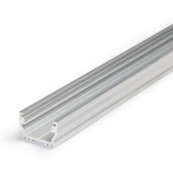Profiel 12 opbouw 2 meter grijs geschikt voor cob ledstrips van max 12mm voor een homogeen lichtbeeld