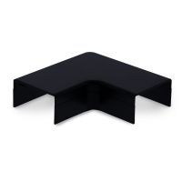 Plattebocht met bodemstuk 25x13mm, zwart