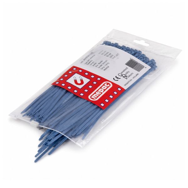 Mepac bundelband detecteerbaar 280 x 4,5 mm blauw 100 stuks | 454470