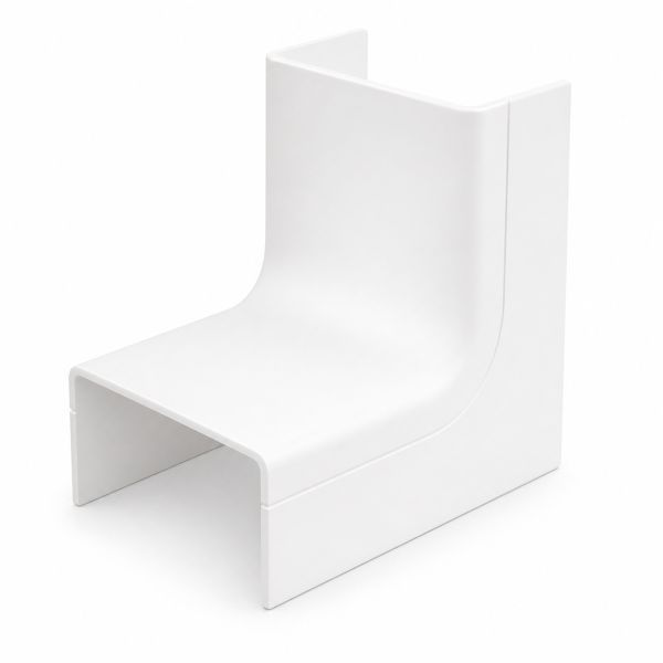 Canalit binnenbocht met bodemstuk voor Systeem25 leidingkoker 25x13mm wit RAL9010  - 2 stuks | 932011
