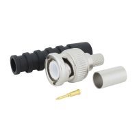 Klemko BNC 75 ohm kabeldeel male recht krimp kabel 6 mm + tule zwart | 182214