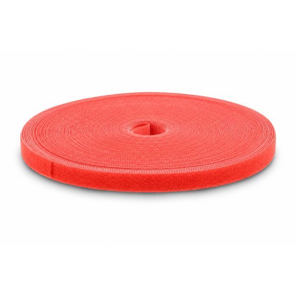Klittenband tweezijdig 19mm rood - rol van 22,5m
