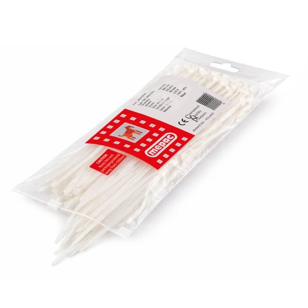 Mepac bundelband met stalen lip 200x3,5mm transparant 1000 stuks - Bulkverpakking | 453157