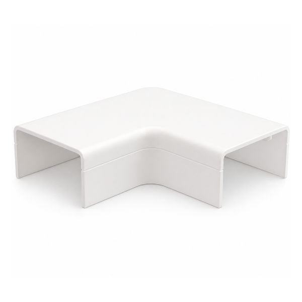 Canalit platte bocht met bodemstuk voor Systeem25 leidingkoker 25x13mm wit RAL9010 - 2 stuks | 932001