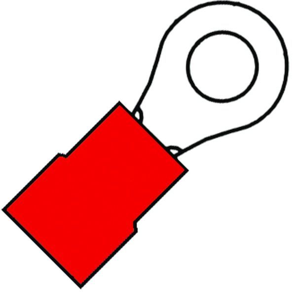 Nylon Geïsoleerde Ringkabelschoen M8 voor draad 0,5-1,5 mm²