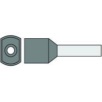 Klemko geïsoleerde twin adereindhuls 4 mm² in DIN kleur grijs penlengte 12mm 100 stuks | 727545