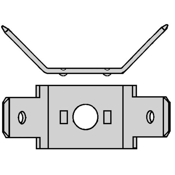 Tab voor Vlakstekerhuls 6,3x0,8 boutgat M4 H=90° staal verni