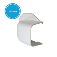 Muurafdekkap 125x75mm, wit, 10 stuks zonder folie