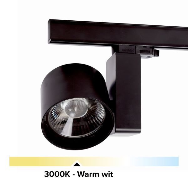 B-Railspot zwart, 33W, 3500 lumen, 3000K, 30°