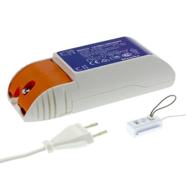 Lumiko led driver constante stroom 350mA, 9-18W, 27-54V, dimbaar met netsnoer | 860033