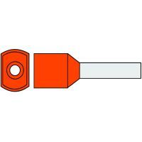 Klemko geïsoleerde twin adereindhuls 0,5 mm² afwijkende kleur oranje penlengte 8mm 500 stuks | 726500