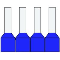 Klemko geïsoleerde adereindhuls blauw 2,5 mm² penlengte 8mm in afwijkende kleur in dispenser 500 stuks | 728340