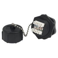 Klemko Keystone jack koppeling (1x RJ45 / 1x keystone) Cat6, afgeschermd, IP67 | 182520