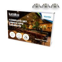 Lumiko Compleet Venice pakket met 3x Venice XPG ledspot (3000K), dimbaar
