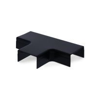 T-stuk met bodemstuk 25x13mm zwart
