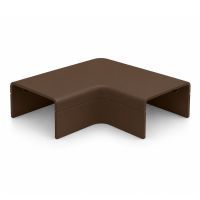 Canalit platte bocht met bodemstuk voor Systeem25 leidingkoker 25x13mm bruin RAL8028 - 2 stuks | 933001