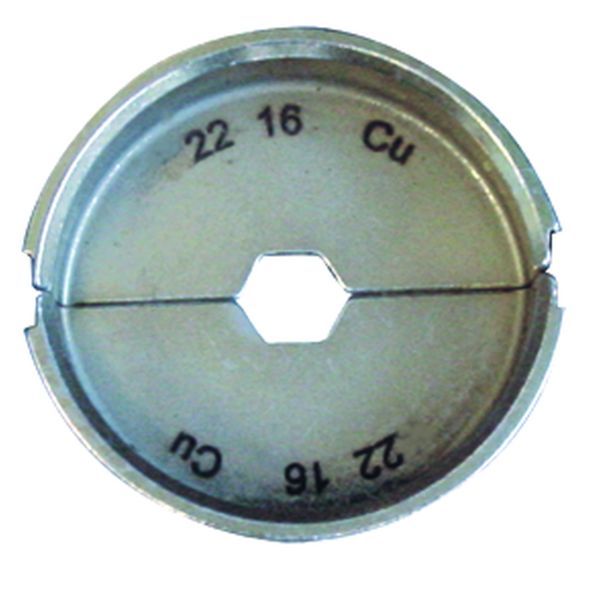 Matrijsset MS22, zeskantpersing, kabelschoen,doorsnede:16mm², DIN46235