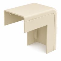 Canalit buitenbocht met bodemstuk voor Systeem25 leidingkoker 25x13mm crème RAL1013 - 2 stuks | 931021