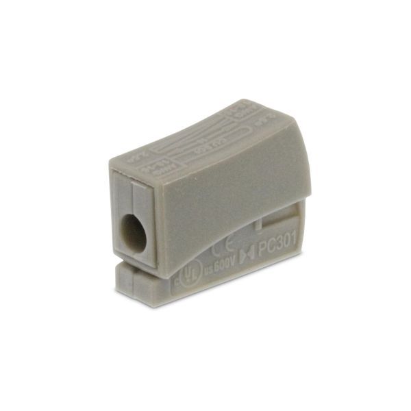 Klemko Insteek lasklem t.b.v. aansluiting lampen enkelvoudig grijs 100 stuks | 101690