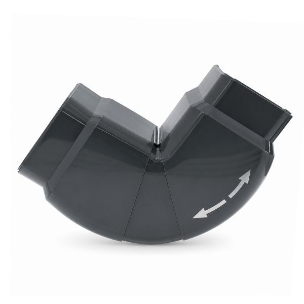 Canalit beweegbare platte bocht voor leidingkanaal airco antraciet grijs 65x50mm | 942452