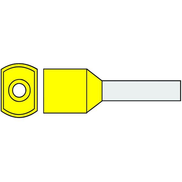 Klemko geïsoleerde twin adereindhuls 1 mm² afwijkende kleur geel penlengte 8mm 500 stuks | 726515