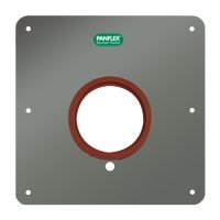 Muurplaat 1-gat RVS D80mm