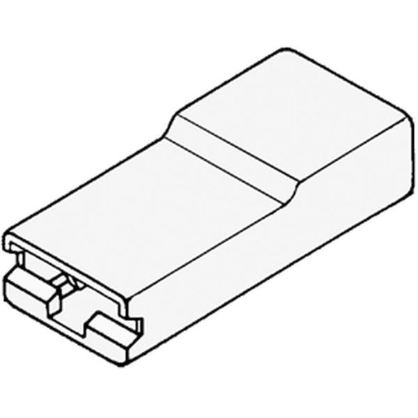 Nylon isolatieKapje met lock voor Vlakstekerhuls 6.3mm nat