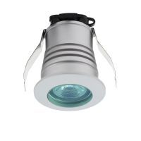Minos inbouwspot RVS 700mA blauw, IP44 heldere lens