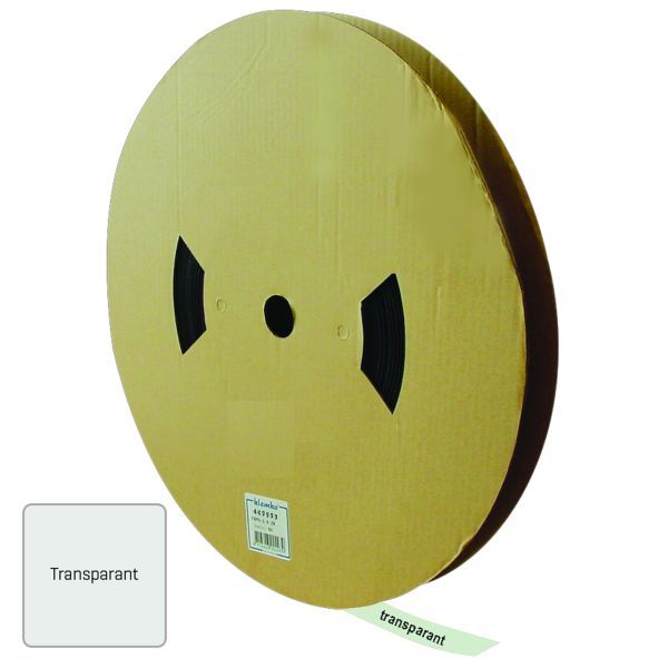 Krimpkous/kynar Hoge Temperatuur 1:2 D=3/64 inch Transparant