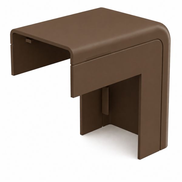 Canalit buitenbocht met bodemstuk voor Systeem25 leidingkoker 25x13mm bruin RAL8028 - 2 stuks | 933021