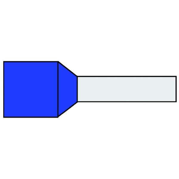 Klemko geïsoleerde adereindhuls 120 mm² afwijkende kleur blauw penlengte 27mm 25 stuks | 726136